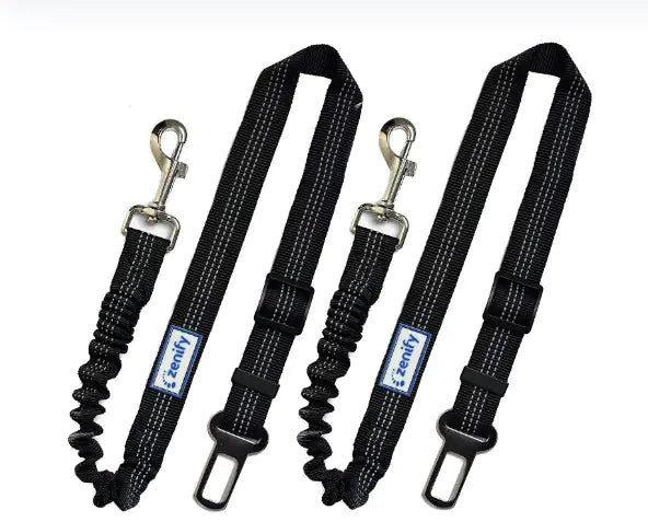 2 Pack Adjustable pet seat belt leashes