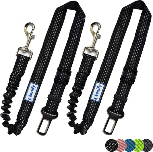 2 Pack Adjustable pet seat belt leashes